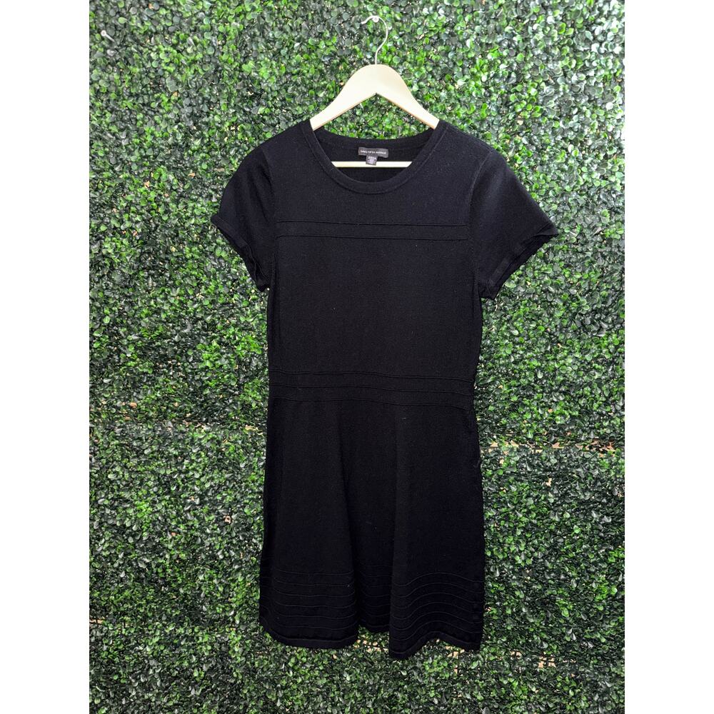Saks Fifth Avenue, Knit Black Dress, Women’s Size  L